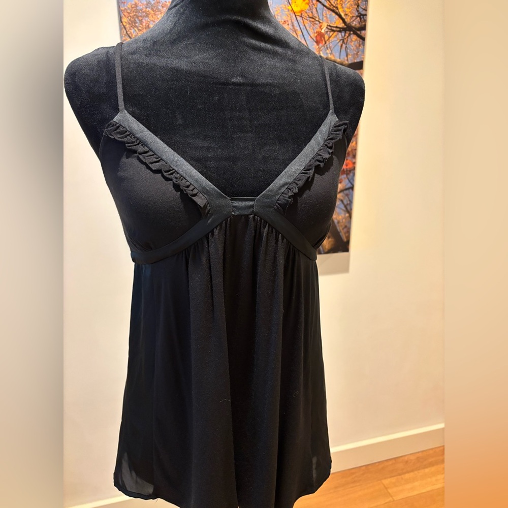 LOFT Black Lace Trim Camisole